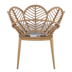 English Elm Christopher Knight Home® - Kirk 7-Pc Outdoor Patio Chat Set with Acacia Wood Table, Light Brown Faux Wicker Chairs & Cushions KIRK7CSDSET