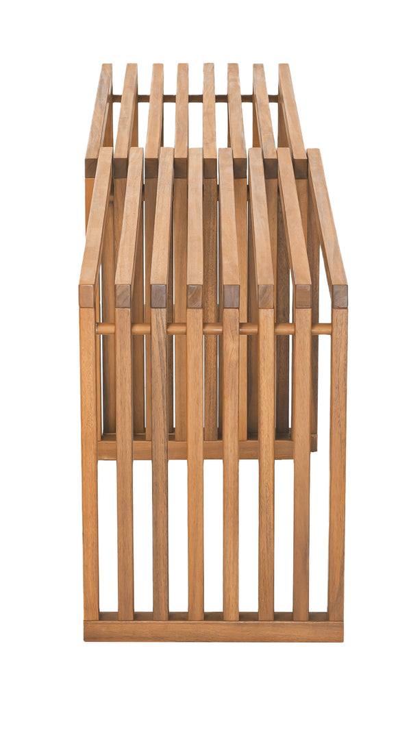 Zuo Modern Riviera Extendable Bench Set Of 2 - Stylish Acacia Wood Design For Outdoor And Indoor Living Spaces Natural Solid Acacia Wood 704156-zuo-modern