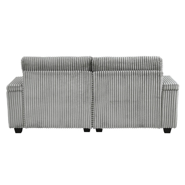 English Elm Swivel Barrel Accent Chair Chenille Tufted Round Club Seat for Living Room Lounge Grey N719S002270E
