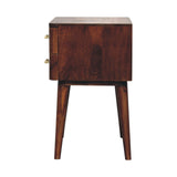 English Elm Solid Wood Chestnut T-Bar Nordic Nightstand