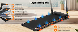 English Elm Treadmills Folding Home Fitness Machine 2.5hp Motor Shock Absorbing Belt Bluetooth Speaker N728P266573A