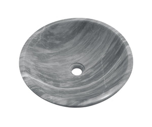 English Elm Carrara Gray Marble Vessel Sink – Semi-Polished Natural Stone Elegance For Luxurious Bathrooms W1696P333278