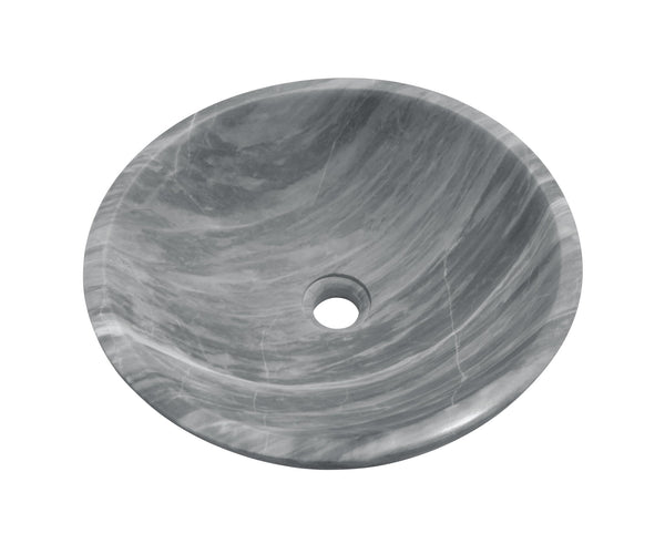 English Elm Carrara Gray Marble Vessel Sink – Semi-Polished Natural Stone Elegance For Luxurious Bathrooms W1696P333278