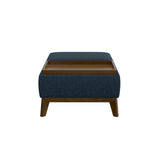 English Elm Wallace & Bay - Wallace & Bay  Varia Blue Reversible Tray Ottoman