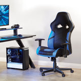 OSP Home Furnishings Vapor Gaming Chair Blue/Black
