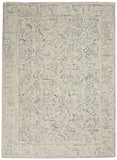 Nourison Vail VAI05 Handmade Tufted No Border Indoor Only Modern  Rug Ivory Navy, Ivory Navy 100% Wool 99446794932