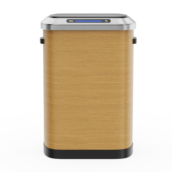 English Elm 50L Smart Sensor Trash Can with Silent Slow-Close Lid, 50L Stainless Steel Motion Bin for Kitchen W1550P154906