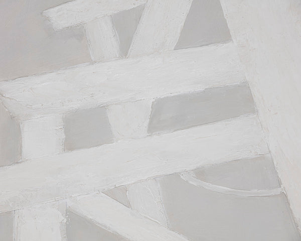 Sunpan Breaking Barriers Contemporary Wall Art - Hand-Painted Monochrome Design in Black Floater Frame