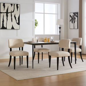 English Elm Wooden Farmhouse Dining Chairs Set of 2 Upholstered Seats Solid Legs for Kitchen W3244P392827