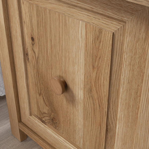 English Elm Night Stand - Rustic Brown Compact Storage Solution With Reversible Door, Ideal For Small Spaces B356P367971