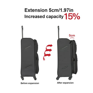 English Elm Softside Spinner Luggage Set Three Piece Expandable Lightweight Travel Suitcases with Tsa Lock W2710P184871