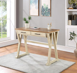 OSP Home Furnishings Jericho Rustic Writing Desk Antique White