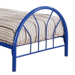 English Elm Kingston Twin Over Full Metal Bunk Bed with Sleek Tubular Frame, Dorm-Chic Design and Space-Saving Style Blue B062P340735