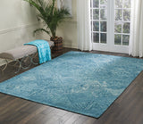 Nourison Linked LNK01 Handmade Hand Tufted Borderless Design Indoor Only Modern Coastal, Nautical & Beach Rug Marine, Marine 100% Wool 99446384201