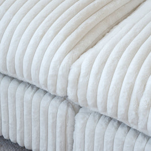 English Elm Pixel Modern Modular Sofa - Versatile Beige Corduroy L-Shaped Sectional For Cozy Living Spaces B341S00034-GIGA