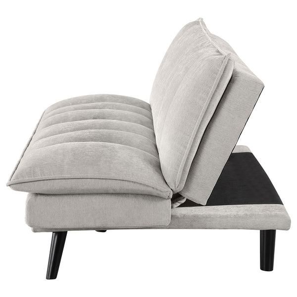 English Elm Fullerton Velvet Channel Tufted Convertible Sleeper Sofa with Splayed Legs for Studio Spaces B062P447777