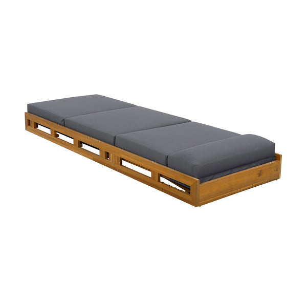 English Elm Christopher Knight Home® - Lounge Chaise Set With Adjustable Headrest - Durable Acacia Wood & Water-Resistant Cushions For Comfort N770P272405T_N770P285267G
