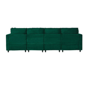 English Elm 2163gn-tea,teapoy Pu Upholstered Sofa with Solid Wood Legs for Modern Living Rooms W308P247508