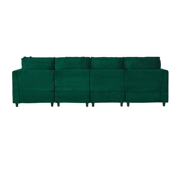 English Elm 2163gn-tea,teapoy Pu Upholstered Sofa with Solid Wood Legs for Modern Living Rooms W308P247508