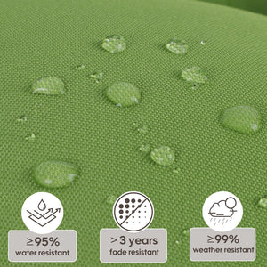 English Elm 2 Pcs Set High Back Patio Chair Cushions Tufted Outdoor Reversible 44x22x4 Waterproof Comfort Green W419P287333