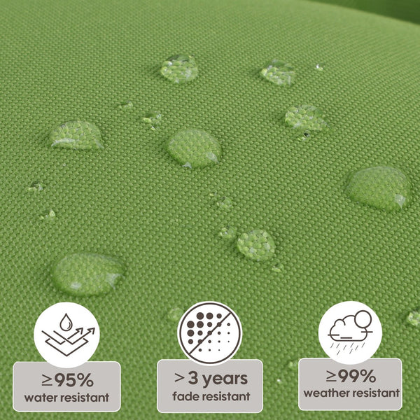 English Elm 2 Pcs Set High Back Patio Chair Cushions Tufted Outdoor Reversible 44x22x4 Waterproof Comfort Green W419P287333