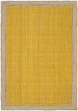 Unique Loom Braided Jute Goa Hand Braided Border Rug Yellow, Natural 6' 1" x 9' 0"