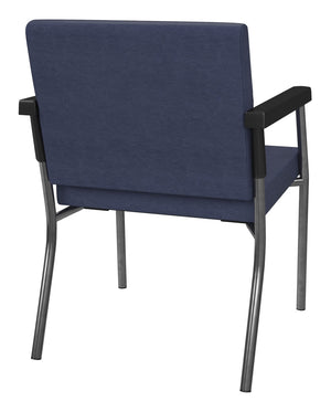 OSP Home Furnishings Bariatric Guest Chair with Reinforced Metal Frame and Pu Arm Pads for Medical Waiting Rooms BC9601-K007