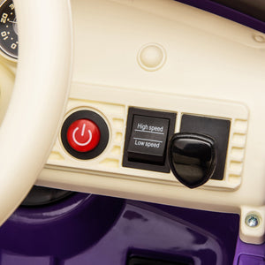 English Elm 12v Chevrolet 3100 Licensed Vintage Pickup Ride on Truck with Led Lights and Parent Remote Purple W1578P214181