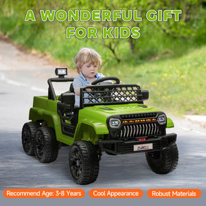 English Elm Qaba 12v Four Motor Kids Electric Ride on Truck with Trailer and Parent Remote W2225P249885