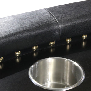 English Elm 96" Oval Poker Table Seats 10 with Felt Surface Chip Tray and Padded Rail W2748S00069