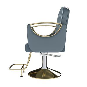 English Elm Hydraulic Salon Chair with Foot Pump Swivel Base Pu Leather Seat for Barber Tattoo Spa W2700P410955