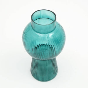 English Elm Modern Funnel Flare Vase – 6X11 Inch Teal Green Glass Décor For Home, Office, And Event Centerpieces B346P336849