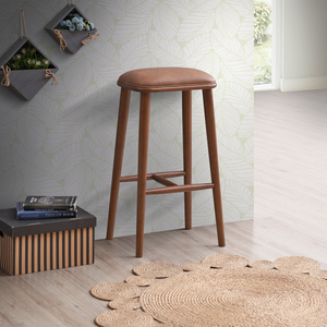 English Elm Ashcroft Furniture - Jason Pu Leather Bar Stool