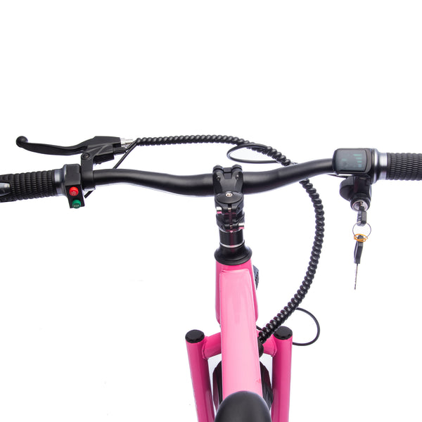English Elm 24v Kids Electric Dirt Bike 300w Motor 16in Pneumatic Tires Adjustable Seat Ages 5 to 12 Pink W1578P335443