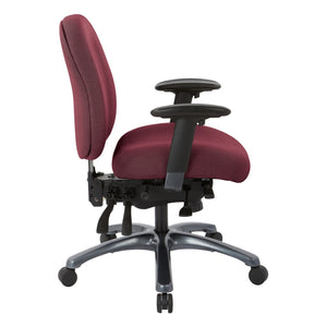 OSP Home Furnishings Multi-function Mid Back Ergonomic Office Chair with Lumbar Support and Titanium Base 8512-298