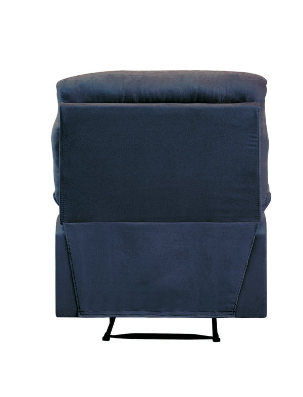 English Elm Blue Memory Foam Recliner with Pillow-Top Arms, External Latch, Tight Cushions for Ultimate Comfort B062P215433