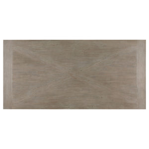 English Elm Ruston Acacia Wood Rectangular Dining Table Seats Eight with Trestle Base B062P441051