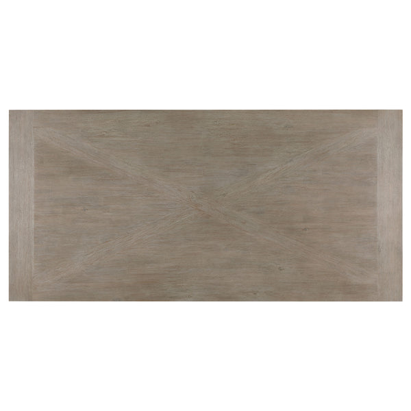English Elm Ruston Acacia Wood Rectangular Dining Table Seats Eight with Trestle Base B062P441051