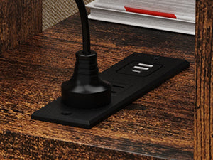 English Elm Xgz-stdcj-fugu-zbb Entryway Console with Five Shelves and Built-in Charging Outlets W1550P330057