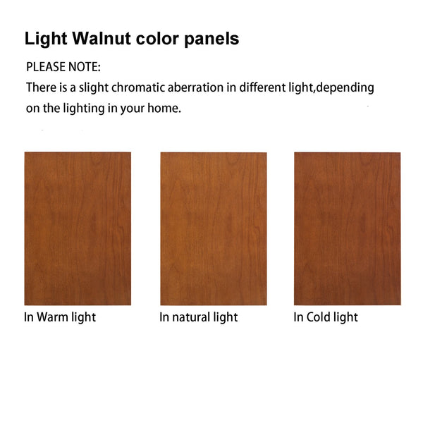English Elm Corner Curio Cabinet Lighted Display with Mirrored Back, Adjustable Tempered Glass Shelves, Walnut W1693111239