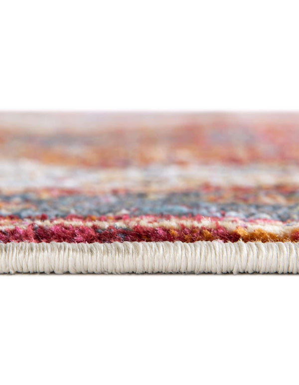 Unique Loom Baracoa Miramar Machine Made Border Rug Rust Red, Blue/Ivory/Olive/Orange/Red/Yellow/Gray 8' 4" x 10' 0"