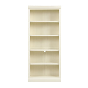 English Elm 83" 5-Tier Bookcase Suite with LED Light Strip, Adjustable Shelves, Cable Management & Solid Wood Frame Beige+yellow N751S246920A
