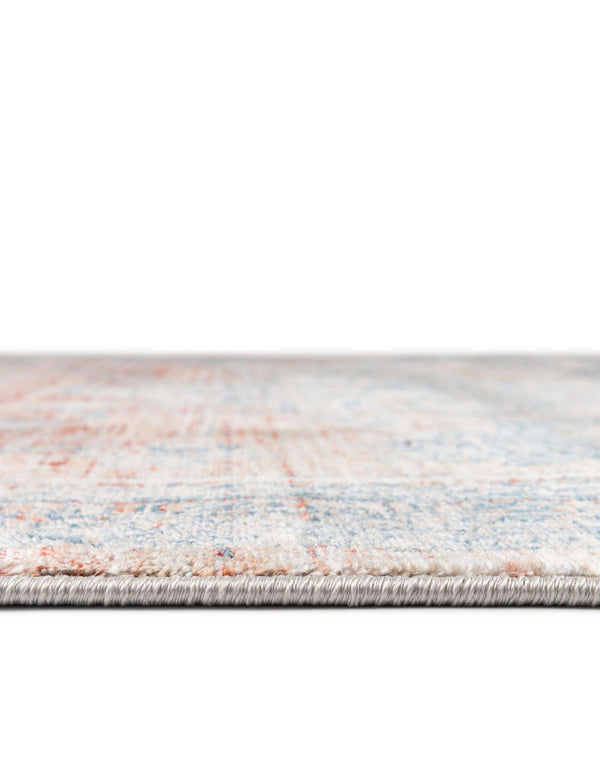 Unique Loom Newport Ochre Machine Made Border Rug Multi, Blue/Ivory/Gray/Light Blue/Light Brown/Red/Rust Red/Terracotta 5' 3" x 8' 0"