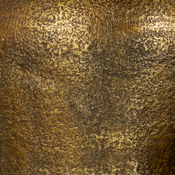 Aladdin Antique Gold Vase Set of 2 - Oversized Textured Cast Aluminum Decor for Elegant Spaces