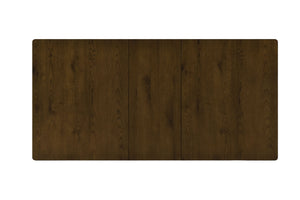 English Elm 1pc Oak Veneer Extendable Dining Table Seats 4 to 6 with Built-in Leaf Modern B011P490003