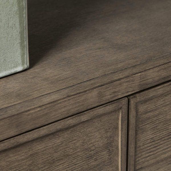 Crestview Collection Transitional Media Sideboard – Rustic Brown Tv Stand With Concealed Storage & Cord Management Solution Brown Solid Wood Cvfdr1206