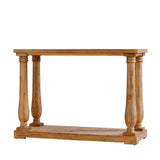 Sammson Baluster Reclaimed Wood Sofa Table