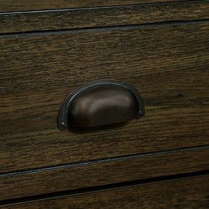 English Elm Solid Wood Rectangle Coffee Table With Antique Finish, 4 Drawers, Rivet Legs - Rustic Charm For Living Room W1202P176740-GIGA