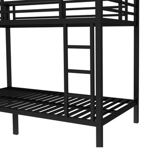 English Elm Metal Twin Xl Bunk Bed For Teens & Adults - Space-Saving, Noise-Reducing, Easy Assembly, Black Finish W1580P368408