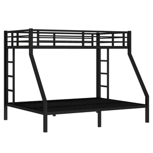 English Elm Metal Twin Xl Over Queen Bunk Bed – Space-Saving Design, Strong Steel Frame, No Box Spring Needed! W1580P336606